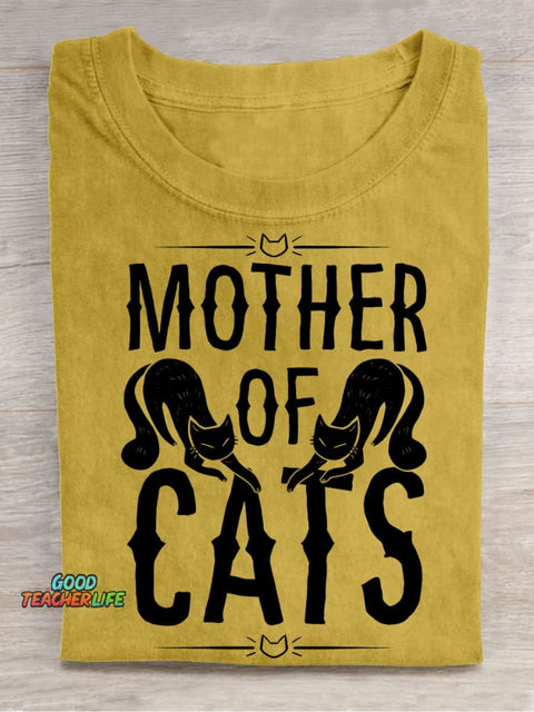 Cats Mother Decorative Pattern T-shirt
