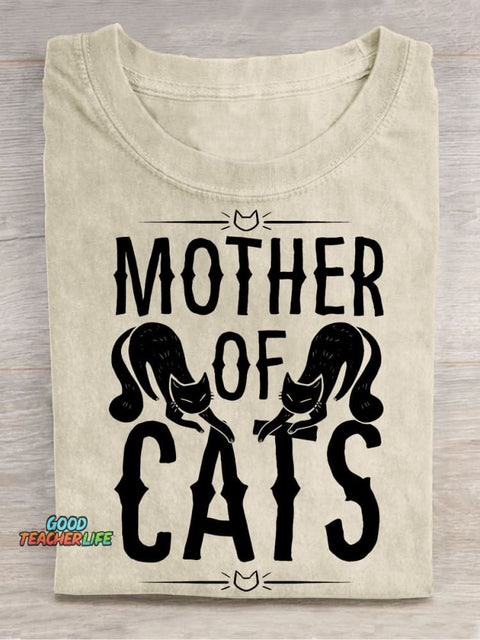 Cats Mother Decorative Pattern T-shirt