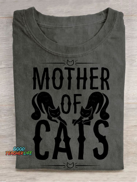 Cats Mother Decorative Pattern T-shirt