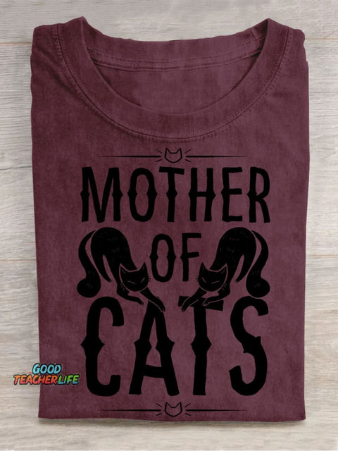 Cats Mother Decorative Pattern T-shirt