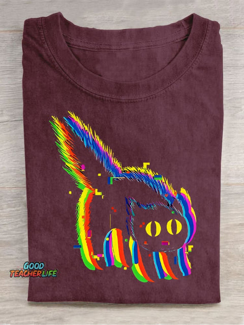 Furry Cat Decorative Pattern T-shirt