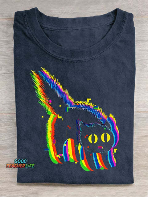 Furry Cat Decorative Pattern T-shirt