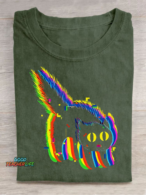Furry Cat Decorative Pattern T-shirt