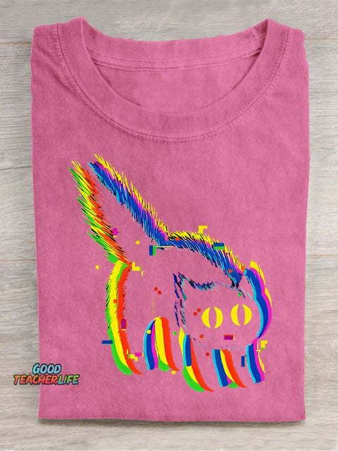 Furry Cat Decorative Pattern T-shirt