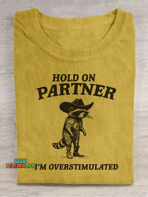 Cowboy Raccoon Decorative Pattern T-shirt