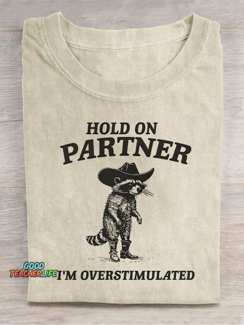 Cowboy Raccoon Decorative Pattern T-shirt