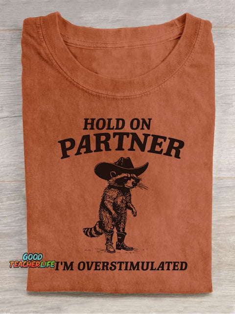 Cowboy Raccoon Decorative Pattern T-shirt