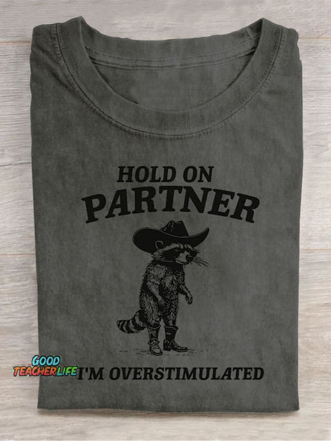 Cowboy Raccoon Decorative Pattern T-shirt