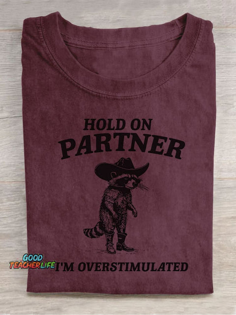 Cowboy Raccoon Decorative Pattern T-shirt
