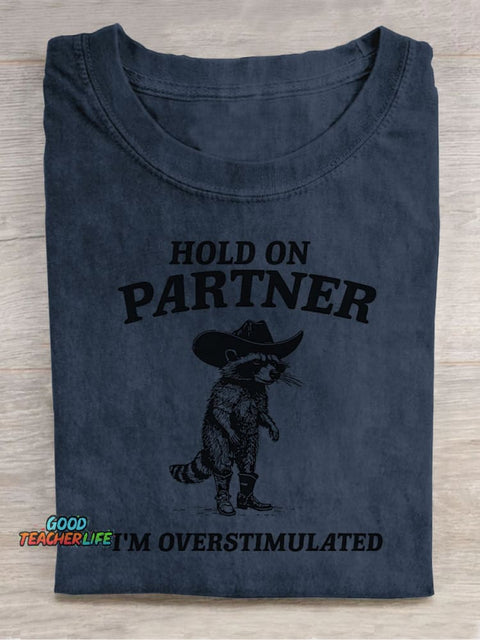 Cowboy Raccoon Decorative Pattern T-shirt