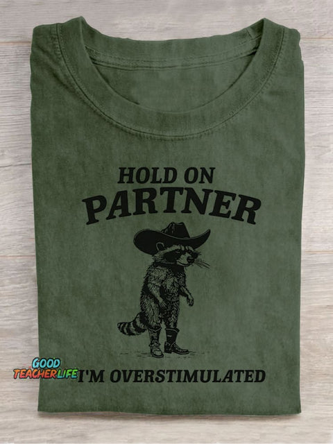 Cowboy Raccoon Decorative Pattern T-shirt