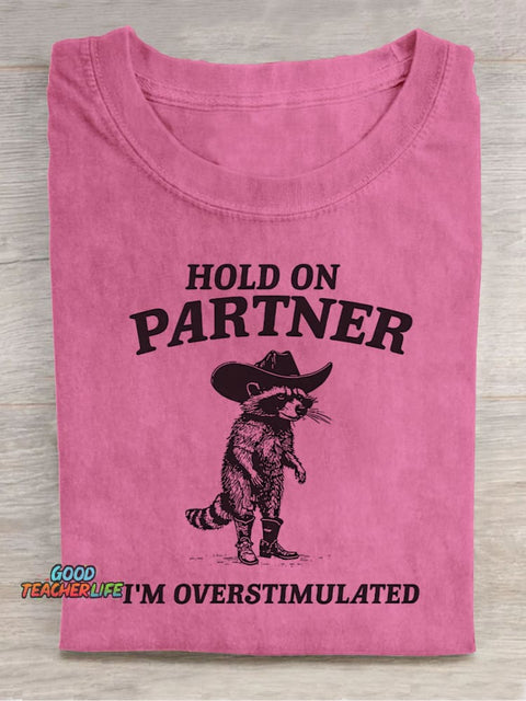 Cowboy Raccoon Decorative Pattern T-shirt