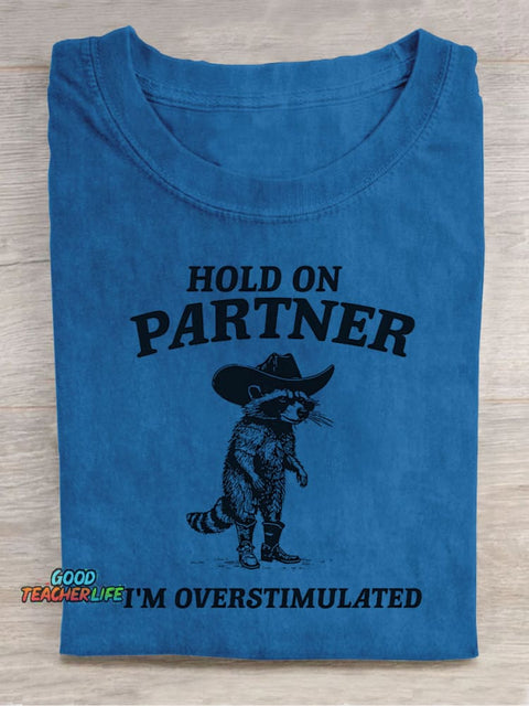 Cowboy Raccoon Decorative Pattern T-shirt