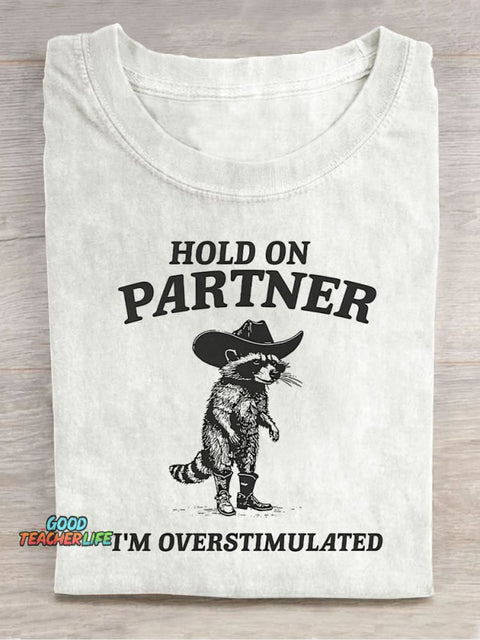 Cowboy Raccoon Decorative Pattern T-shirt