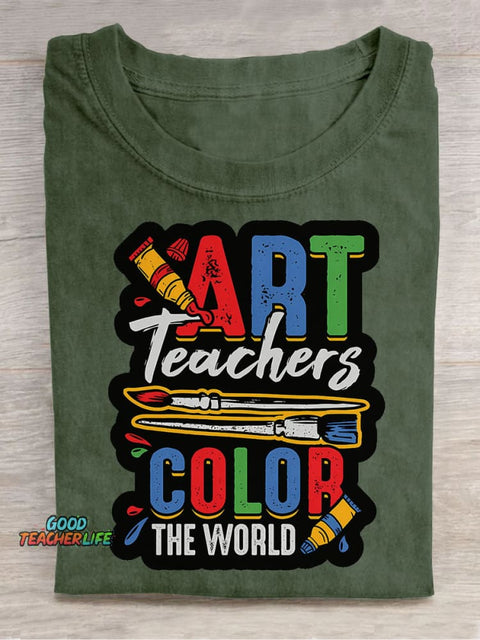 Art Teacher Decorative Pattern T-shirt