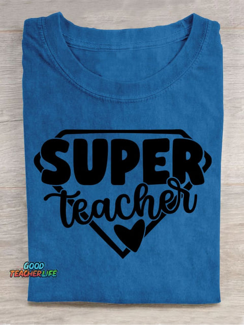 Super Teacher Decorative Pattern T-shirt