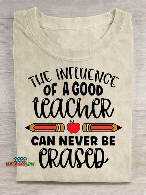 The Influence of A Good Teacher Decorative Pattern T-shirt