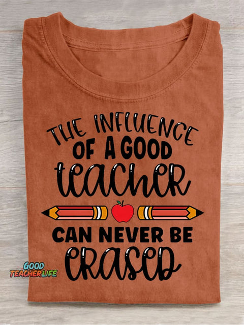 The Influence of A Good Teacher Decorative Pattern T-shirt