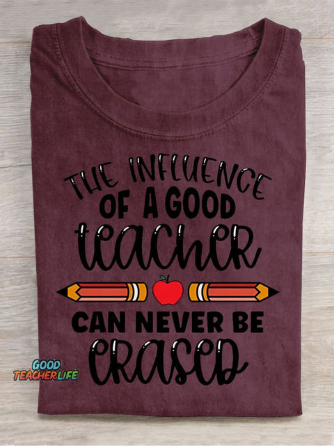 The Influence of A Good Teacher Decorative Pattern T-shirt