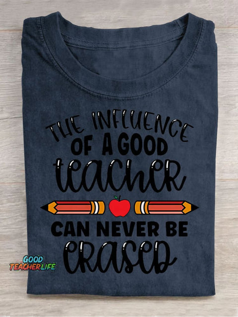 The Influence of A Good Teacher Decorative Pattern T-shirt