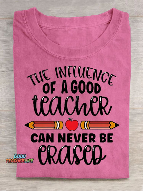 The Influence of A Good Teacher Decorative Pattern T-shirt