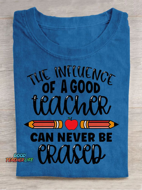 The Influence of A Good Teacher Decorative Pattern T-shirt