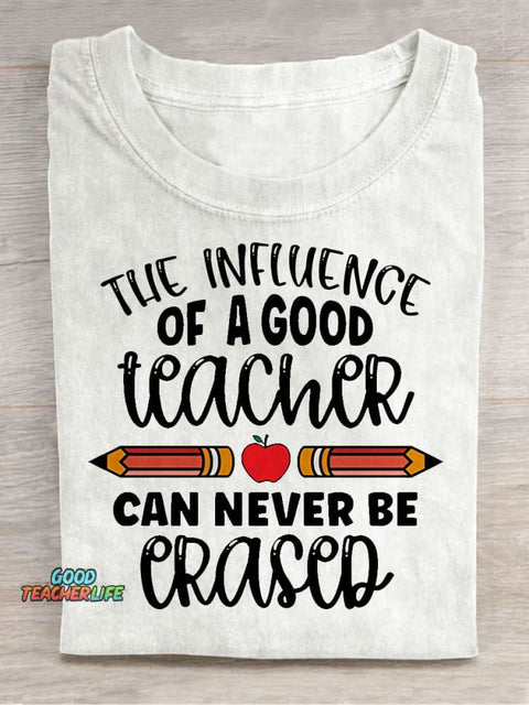 The Influence of A Good Teacher Decorative Pattern T-shirt