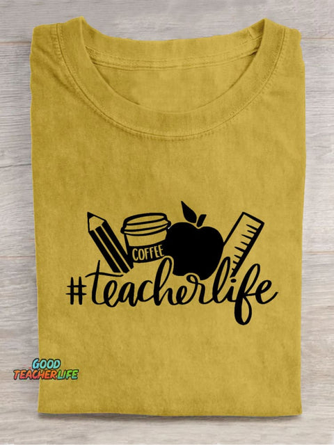 Teacherlife Decorative Pattern T-shirt