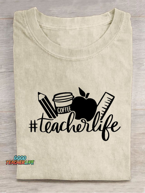 Teacherlife Decorative Pattern T-shirt