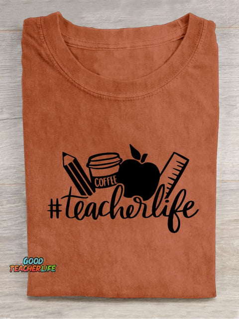 Teacherlife Decorative Pattern T-shirt