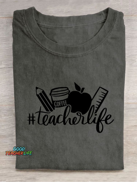 Teacherlife Decorative Pattern T-shirt