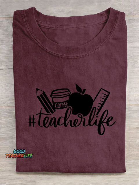 Teacherlife Decorative Pattern T-shirt