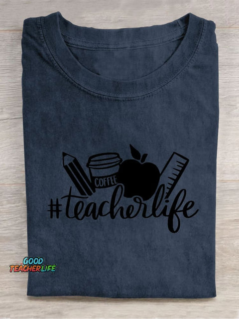 Teacherlife Decorative Pattern T-shirt