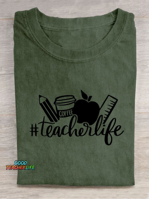 Teacherlife Decorative Pattern T-shirt