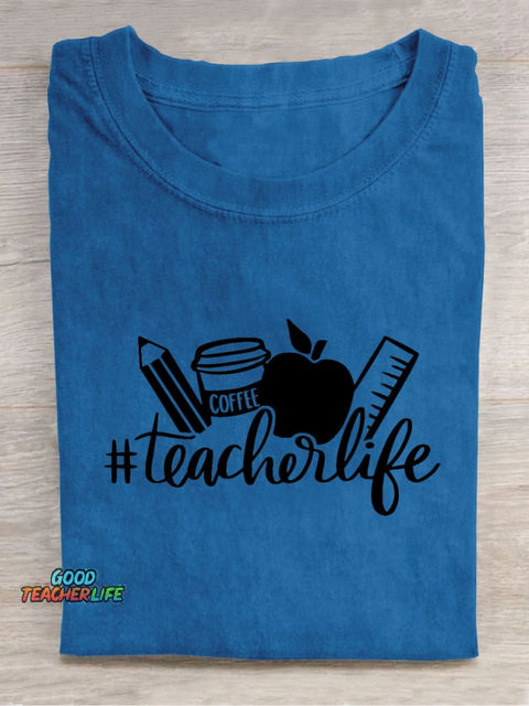 Teacherlife Decorative Pattern T-shirt