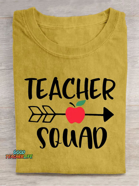 Teacher Squad Decorative Pattern T-shirt