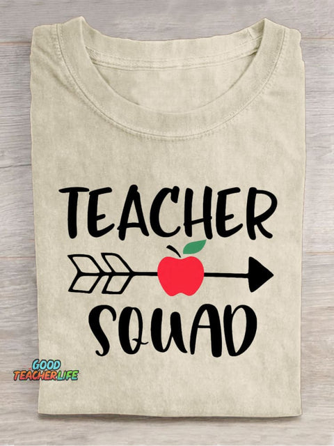 Teacher Squad Decorative Pattern T-shirt