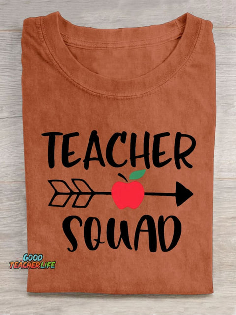 Teacher Squad Decorative Pattern T-shirt