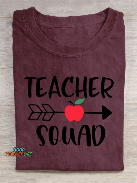 Teacher Squad Decorative Pattern T-shirt
