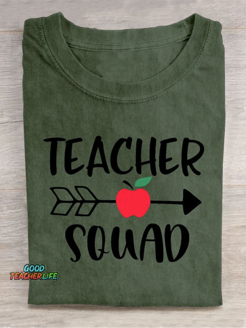 Teacher Squad Decorative Pattern T-shirt