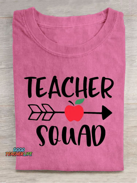 Teacher Squad Decorative Pattern T-shirt