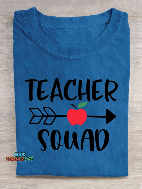 Teacher Squad Decorative Pattern T-shirt