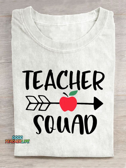 Teacher Squad Decorative Pattern T-shirt