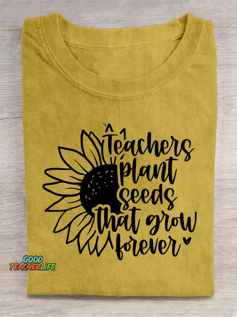 Teacher Plants Hope Decorative Pattern T-shirt
