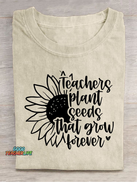 Teacher Plants Hope Decorative Pattern T-shirt