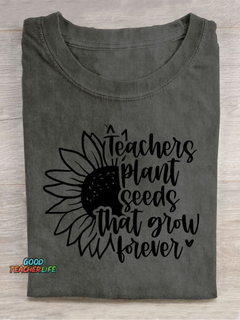 Teacher Plants Hope Decorative Pattern T-shirt