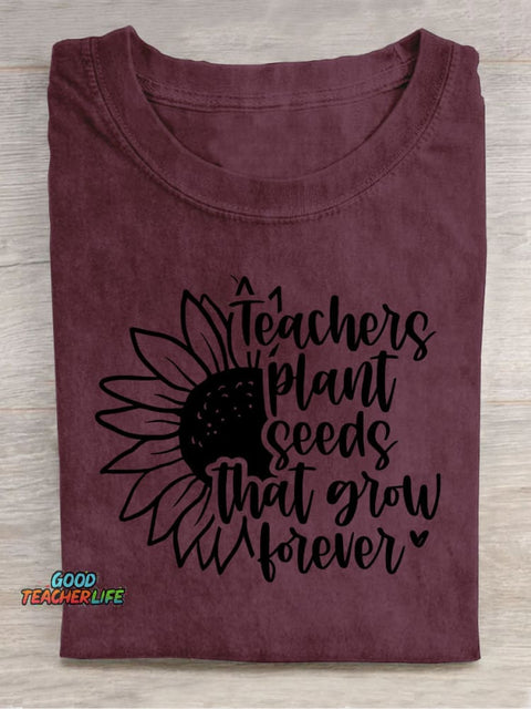 Teacher Plants Hope Decorative Pattern T-shirt