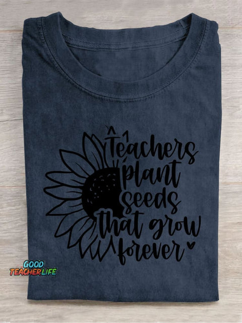 Teacher Plants Hope Decorative Pattern T-shirt