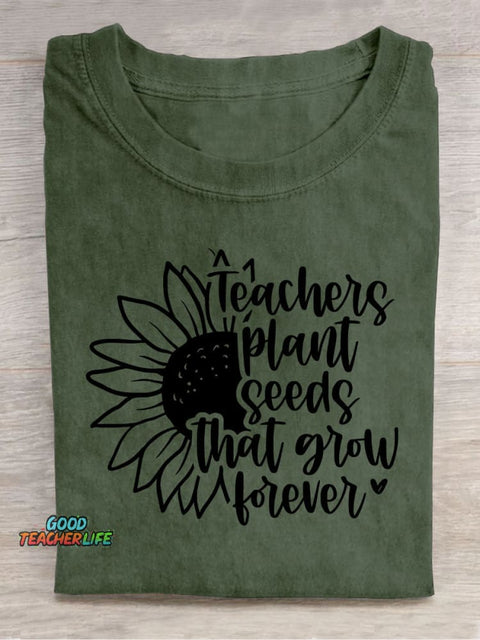 Teacher Plants Hope Decorative Pattern T-shirt