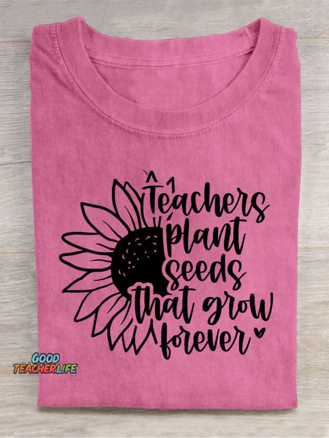 Teacher Plants Hope Decorative Pattern T-shirt